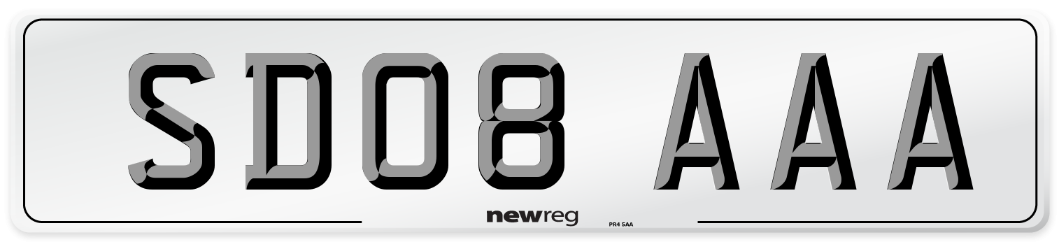 SD08 AAA Number Plate from New Reg